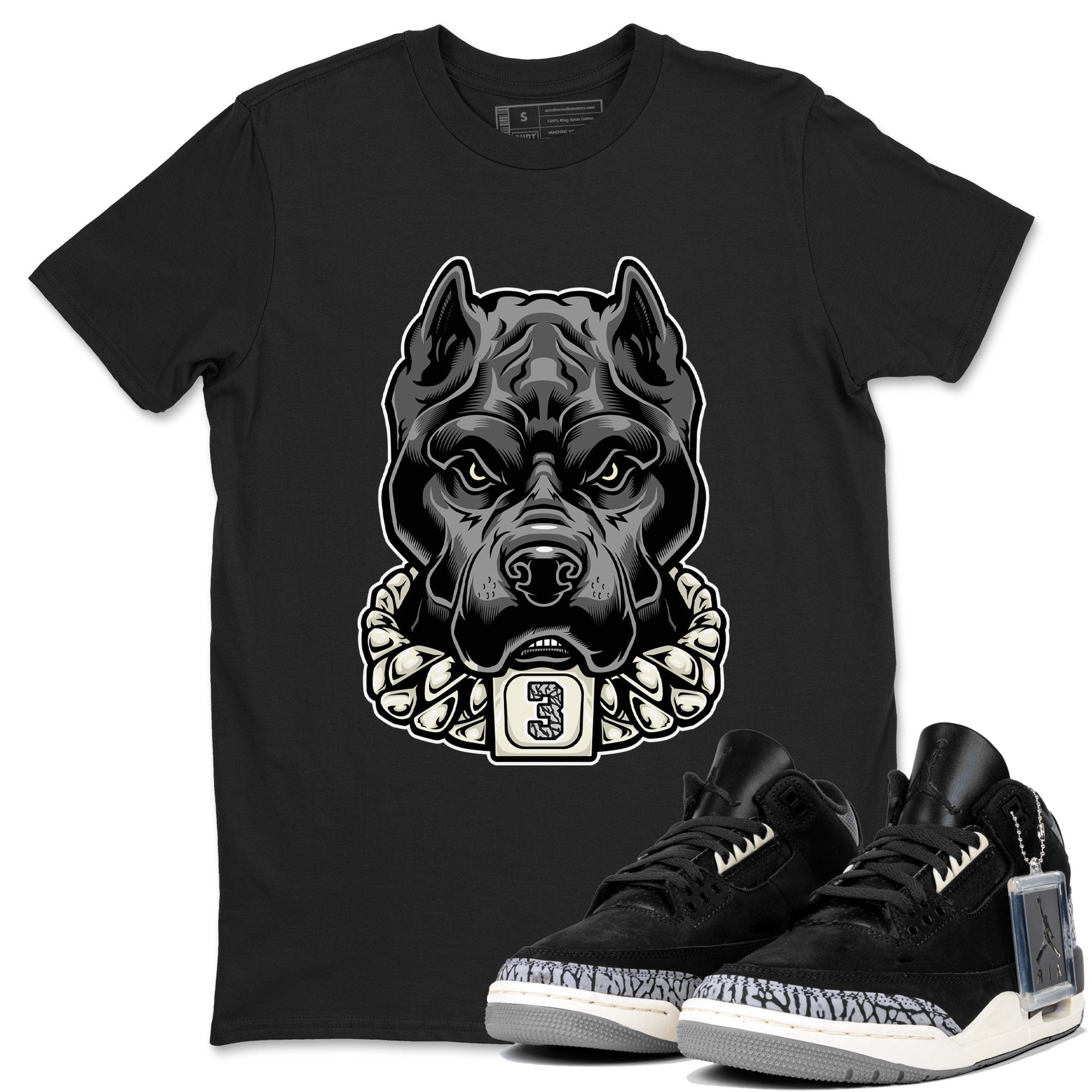 Air Jordan 3 Off Noir shirt to match jordans Pitbull sneaker tees Air Jordan 3 Retro Off Noir SNRT Sneaker Tees Unisex Black 1 T-Shirt