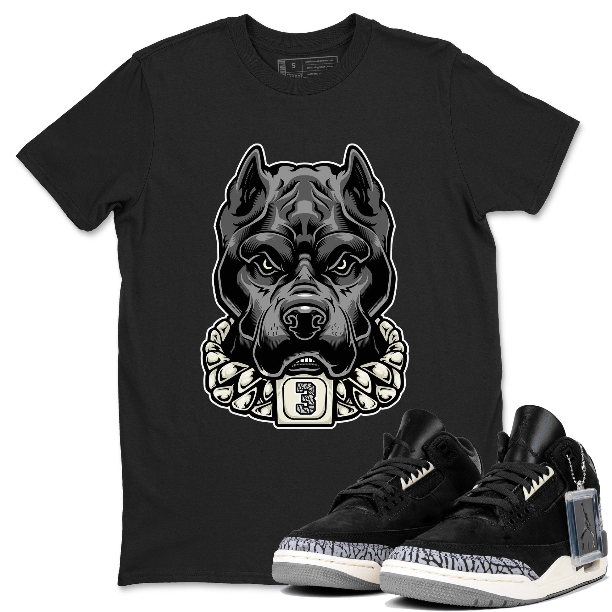 Air Jordan 3 Off Noir shirt to match jordans Pitbull sneaker tees Air Jordan 3 Retro Off Noir SNRT Sneaker Tees Unisex Black 1 T-Shirt