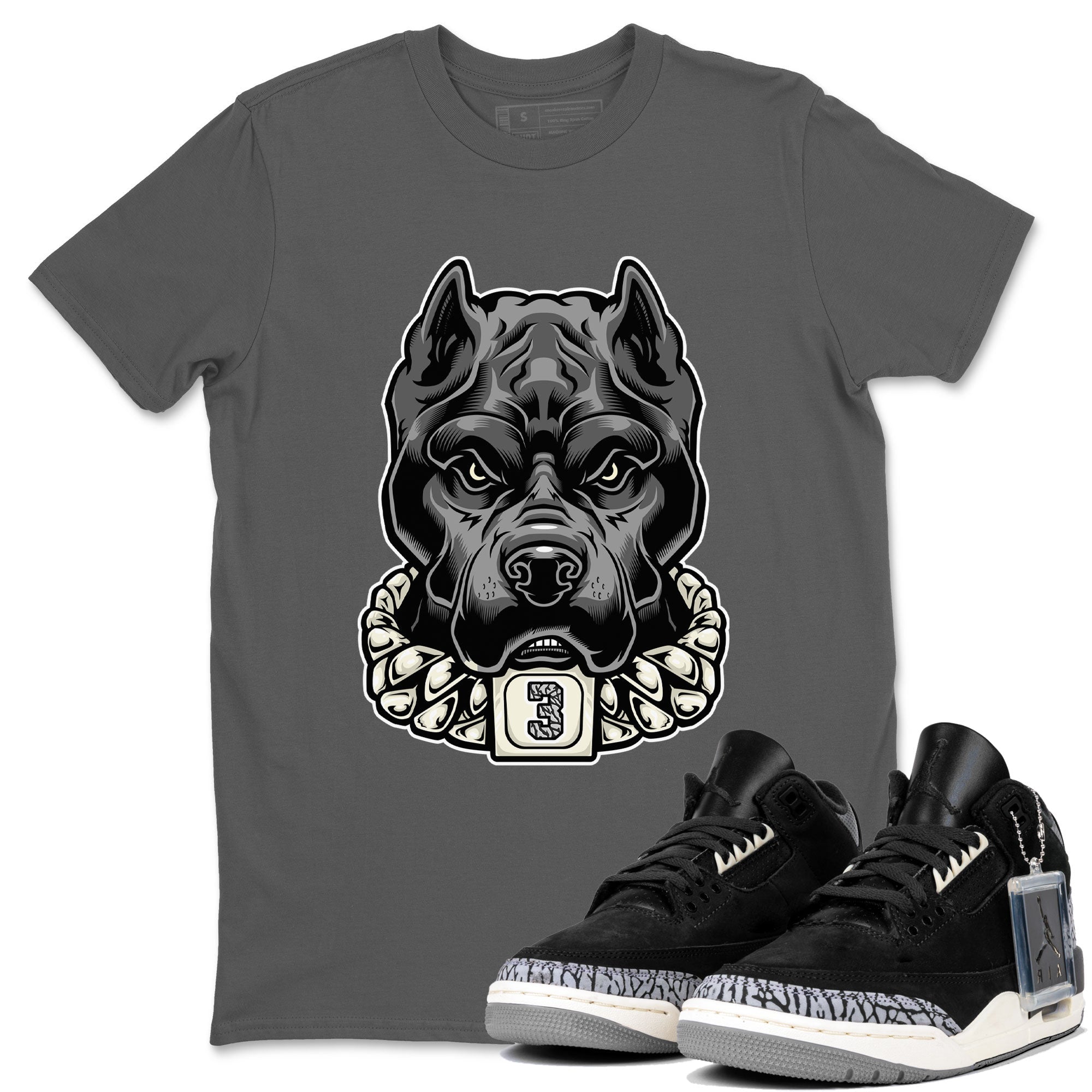 Air Jordan 3 Off Noir shirt to match jordans Pitbull sneaker tees Air Jordan 3 Retro Off Noir SNRT Sneaker Tees Unisex Cool Grey 1 T-Shirt