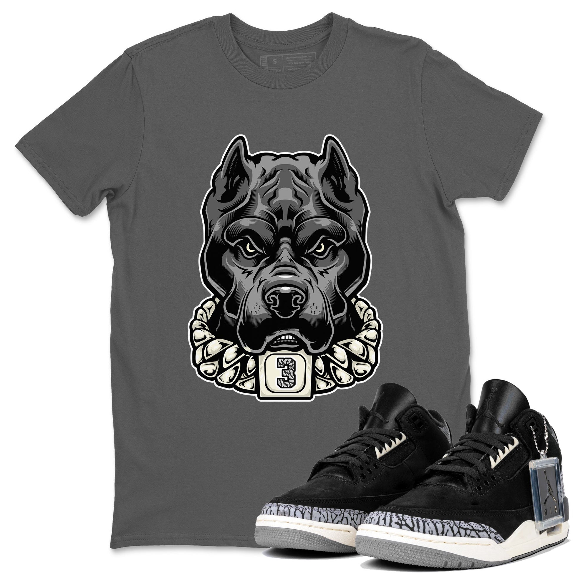 Air Jordan 3 Off Noir shirt to match jordans Pitbull sneaker tees Air Jordan 3 Retro Off Noir SNRT Sneaker Tees Unisex Cool Grey 1 T-Shirt
