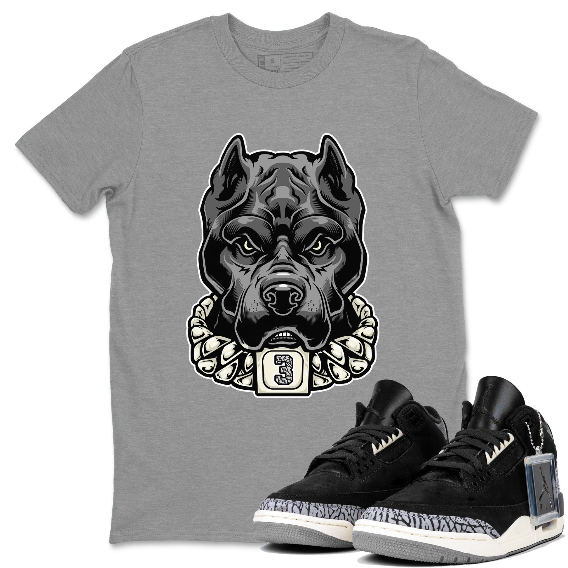 Air Jordan 3 Off Noir shirt to match jordans Pitbull sneaker tees Air Jordan 3 Retro Off Noir SNRT Sneaker Tees Unisex Heather Grey 1 T-Shirt