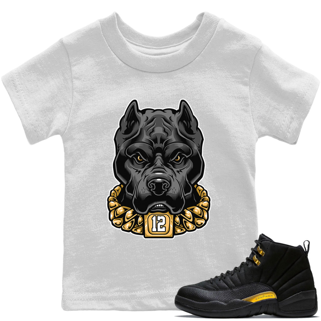 Jordan 12 Black Taxi Sneaker Match Tees Pitbull Sneaker Tees Jordan 12 Black Taxi Sneaker Release Tees Kids Shirts