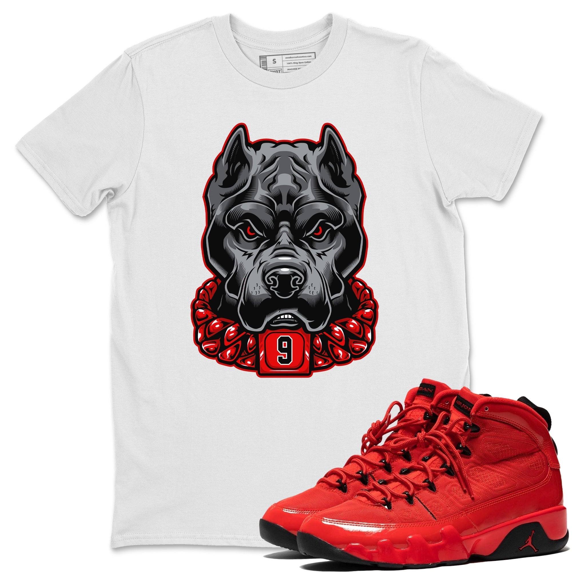 Jordan 9 Chile Red Sneaker Match Tees Pitbull Sneaker Tees Jordan 9 Chile Red Sneaker Release Tees Unisex Shirts