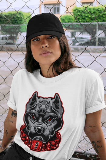 Jordan 9 Chile Red Sneaker Match Tees Pitbull Sneaker Tees Jordan 9 Chile Red Sneaker Release Tees Unisex Shirts