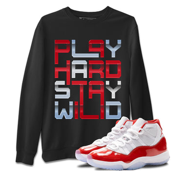 Jordan 11 Cherry Sneaker Match Tees Play Hard Sneaker Tees Jordan 11 Cherry Sneaker Release Tees Unisex Shirts