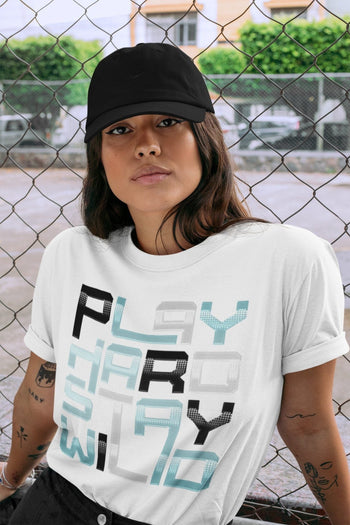 Jordan 11 Legend Blue Sneaker Match Tees Play Hard Stay Wild Sneaker Tees Jordan 11 Legend Blue Sneaker Release Tees Unisex Shirts
