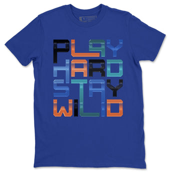 Yeezy 700 Bright Blue Sneaker Match Tees Play Hard Stay Wild Sneaker Tees Yeezy 700 Bright Blue Sneaker Release Tees Unisex Shirts
