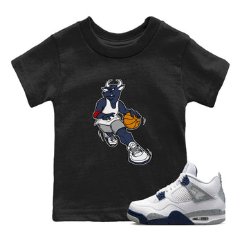 Jordan 4 Midnight Navy Sneaker Match Tees Player Bull Sneaker Tees Jordan 4 Midnight Navy Sneaker Release Tees Kids Shirts