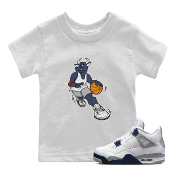 Jordan 4 Midnight Navy Sneaker Match Tees Player Bull Sneaker Tees Jordan 4 Midnight Navy Sneaker Release Tees Kids Shirts