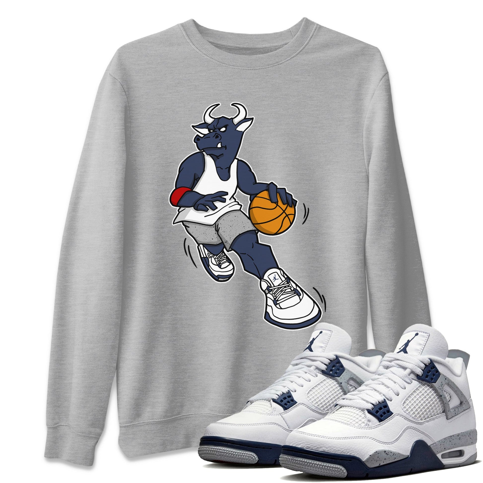 Jordan 4 Midnight Navy Sneaker Match Tees Player Bull Sneaker Tees Jordan 4 Midnight Navy Sneaker Release Tees Unisex Shirts