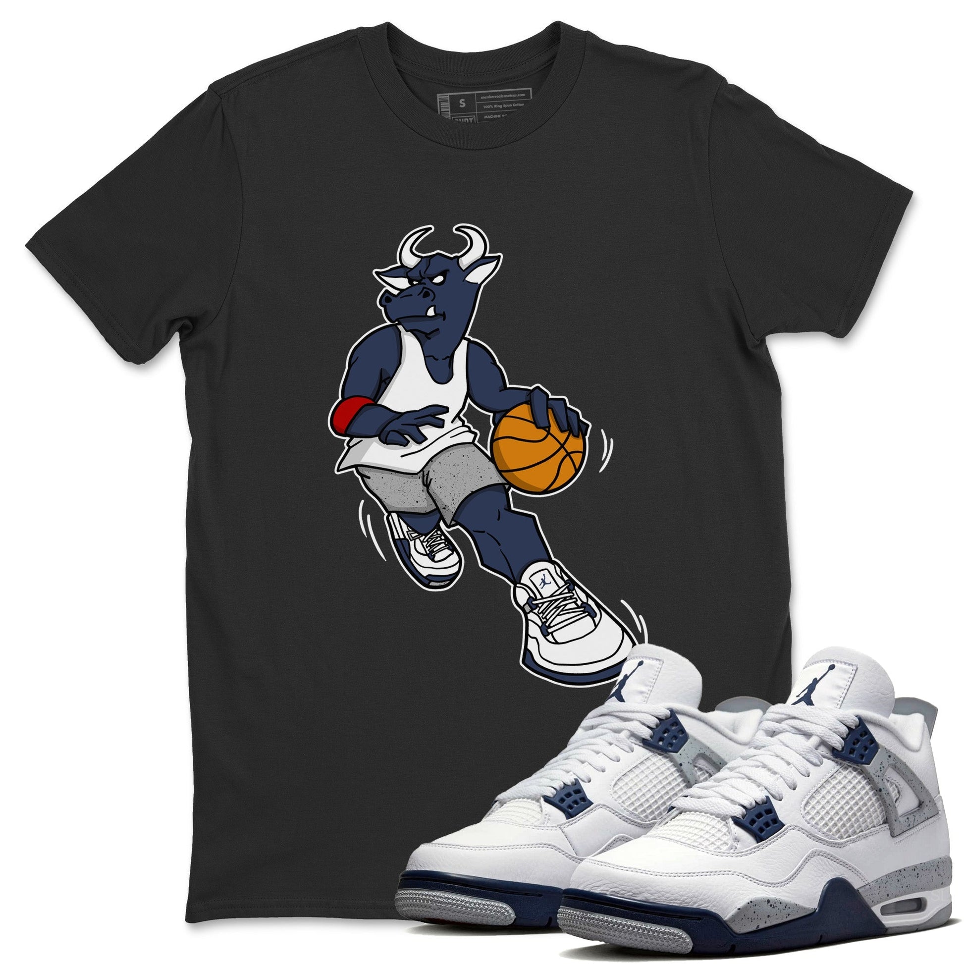 Jordan 4 Midnight Navy Sneaker Match Tees Player Bull Sneaker Tees Jordan 4 Midnight Navy Sneaker Release Tees Unisex Shirts