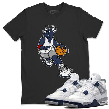 Jordan 4 Midnight Navy Sneaker Match Tees Player Bull Sneaker Tees Jordan 4 Midnight Navy Sneaker Release Tees Unisex Shirts