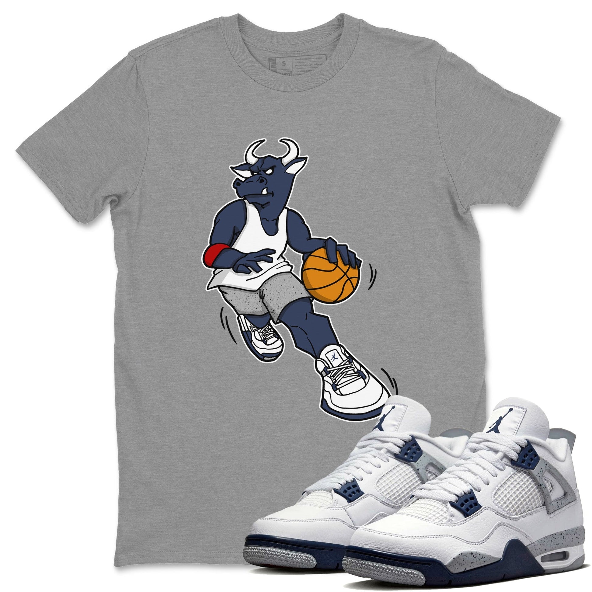 Jordan 4 Midnight Navy Sneaker Match Tees Player Bull Sneaker Tees Jordan 4 Midnight Navy Sneaker Release Tees Unisex Shirts