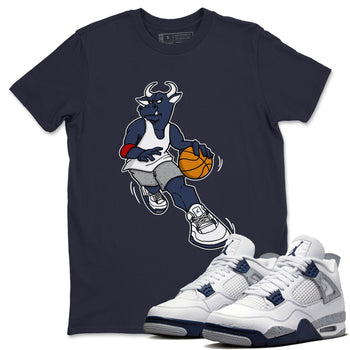 Jordan 4 Midnight Navy Sneaker Match Tees Player Bull Sneaker Tees Jordan 4 Midnight Navy Sneaker Release Tees Unisex Shirts