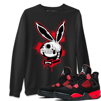 Jordan 4 Red Thunder unique Halloween sneaker tee Playskull Sneaker Tees Jordan 4 Red Thunder Sneaker Release Tees Unisex Shirts