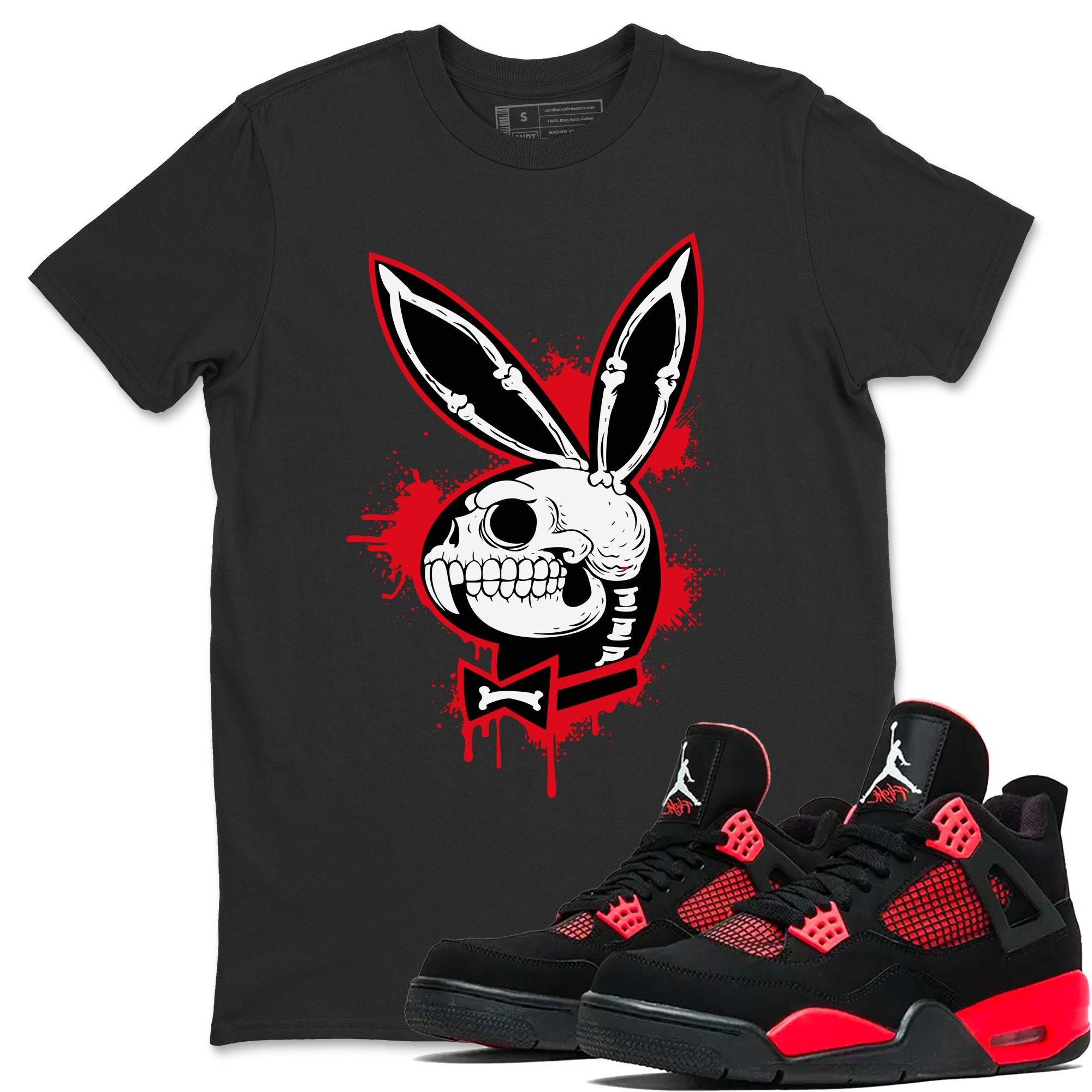 Jordan 4 Red Thunder unique Halloween sneaker tee Playskull Sneaker Tees Jordan 4 Red Thunder Sneaker Release Tees Unisex Shirts