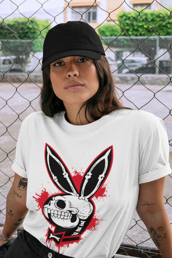Jordan 4 Red Thunder unique Halloween sneaker tee Playskull Sneaker Tees Jordan 4 Red Thunder Sneaker Release Tees Unisex Shirts