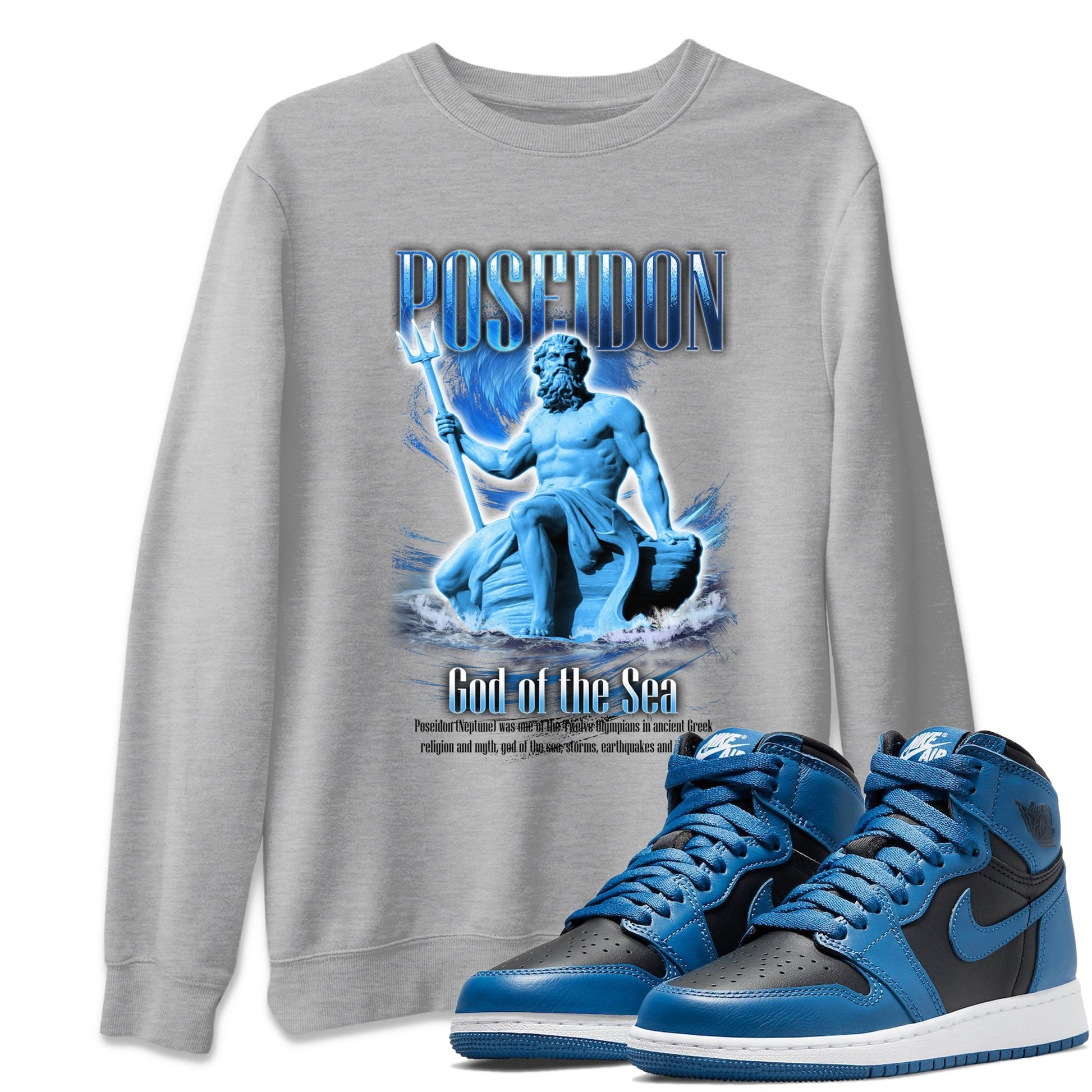 Jordan 1 Dark Marina Blue Sneaker Match Tees Poseidon Sneaker Tees Jordan 1 Dark Marina Blue Sneaker Release Tees Unisex Shirts