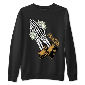 Jordan 13 Retro Wheat shirt to match jordans Praying Skeleton sneaker tees Air Jordan 13 Wheat SNRT Sneaker Tees Sneaker Matching Clothing Brand Unisex Sneaker Tee Black 2 T-Shirt