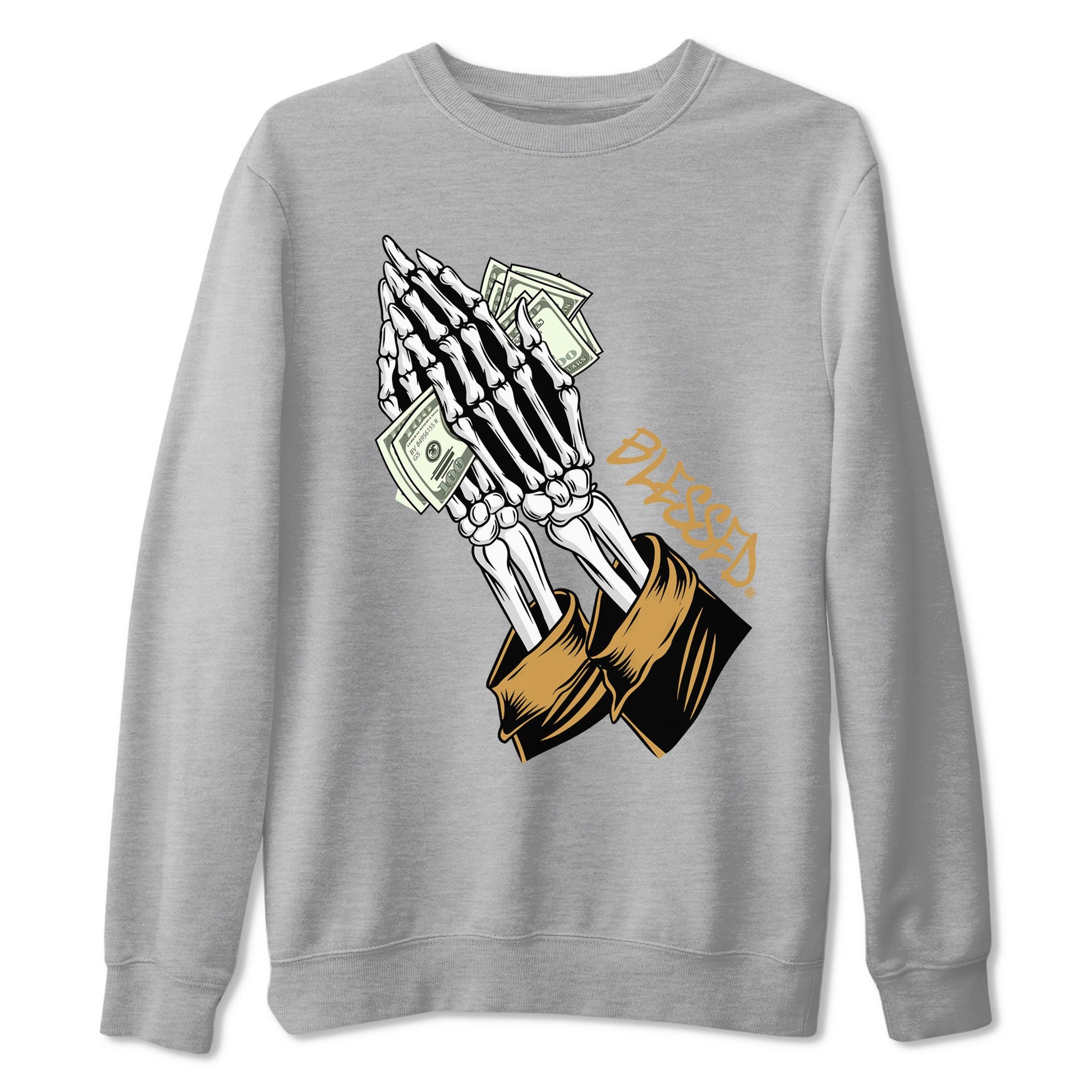Jordan 13 Retro Wheat shirt to match jordans Praying Skeleton sneaker tees Air Jordan 13 Wheat SNRT Sneaker Tees Sneaker Matching Clothing Brand Unisex Sneaker Tee Heather Grey 2 T-Shirt
