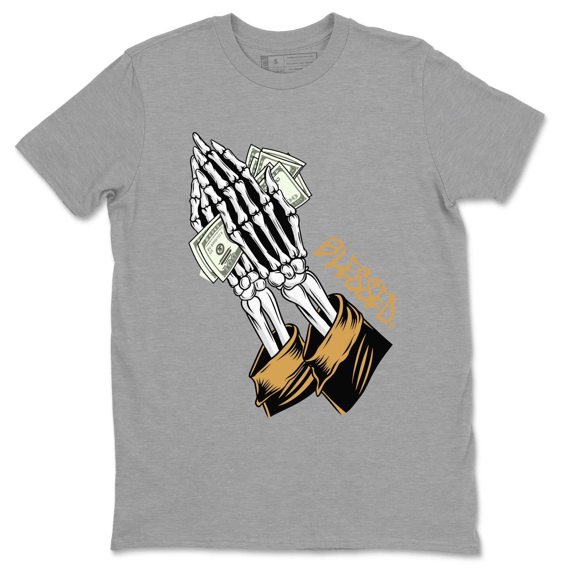 Jordan 13 Retro Wheat shirt to match jordans Praying Skeleton sneaker tees Air Jordan 13 Wheat SNRT Sneaker Tees Sneaker Matching Clothing Brand Unisex Sneaker Tee Heather Grey 2 T-Shirt