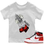 Jordan 1 Heritage Sneaker Match Tees Praying Skeleton Sneaker Tees Jordan 1 Heritage Sneaker Release Tees Kids Shirts