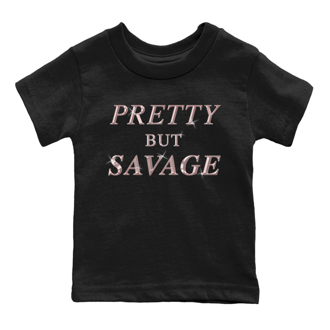AJ1 Retro High OG Washed Pink Sneaker Match Tees Pretty But Savage Sneaker Tees AJ1 Retro High OG Washed Pink Sneaker Release Tees Kids Shirts Black 2