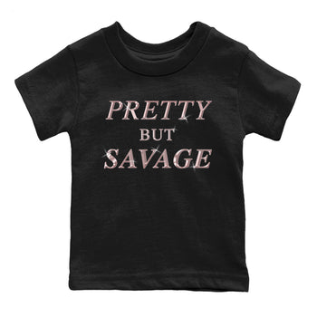 AJ1 Retro High OG Washed Pink Sneaker Match Tees Pretty But Savage Sneaker Tees AJ1 Retro High OG Washed Pink Sneaker Release Tees Kids Shirts Black 2