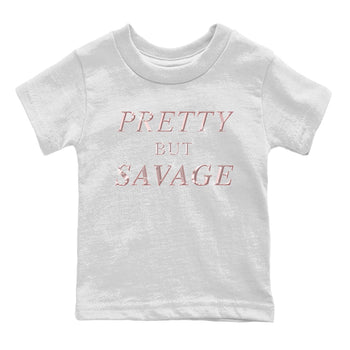 AJ1 Retro High OG Washed Pink Sneaker Match Tees Pretty But Savage Sneaker Tees AJ1 Retro High OG Washed Pink Sneaker Release Tees Kids Shirts White 2