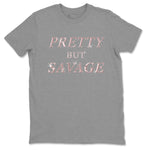 AJ1 Retro High OG Washed Pink Sneaker Match Tees Pretty But Savage Sneaker Tees AJ1 Retro High OG Washed Pink Sneaker Release Tees Unisex Shirts Heather Grey 2