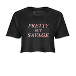 Dunk Rose Whisper shirt to match jordans Pretty But Savage sneaker tees Nike Dunk LowRose Whisper SNRT Sneaker Release Tees Black 2 Crop T-Shirt