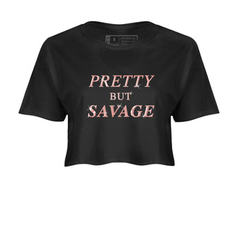 Dunk Rose Whisper shirt to match jordans Pretty But Savage sneaker tees Nike Dunk LowRose Whisper SNRT Sneaker Release Tees Black 2 Crop T-Shirt