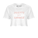 Dunk Rose Whisper shirt to match jordans Pretty But Savage sneaker tees Nike Dunk LowRose Whisper SNRT Sneaker Release Tees White 2 Crop T-Shirt