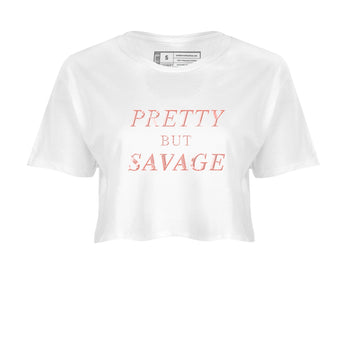 Dunk Rose Whisper shirt to match jordans Pretty But Savage sneaker tees Nike Dunk LowRose Whisper SNRT Sneaker Release Tees White 2 Crop T-Shirt