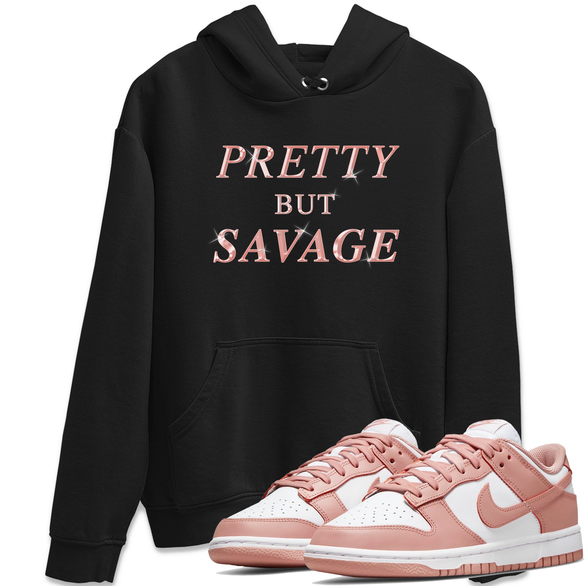 Dunk Rose Whisper shirt to match jordans Pretty But Savage sneaker tees Nike Dunk LowRose Whisper SNRT Sneaker Release Tees Unisex Black 1 T-Shirt