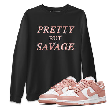Dunk Rose Whisper shirt to match jordans Pretty But Savage sneaker tees Nike Dunk LowRose Whisper SNRT Sneaker Release Tees Unisex Black 1 T-Shirt