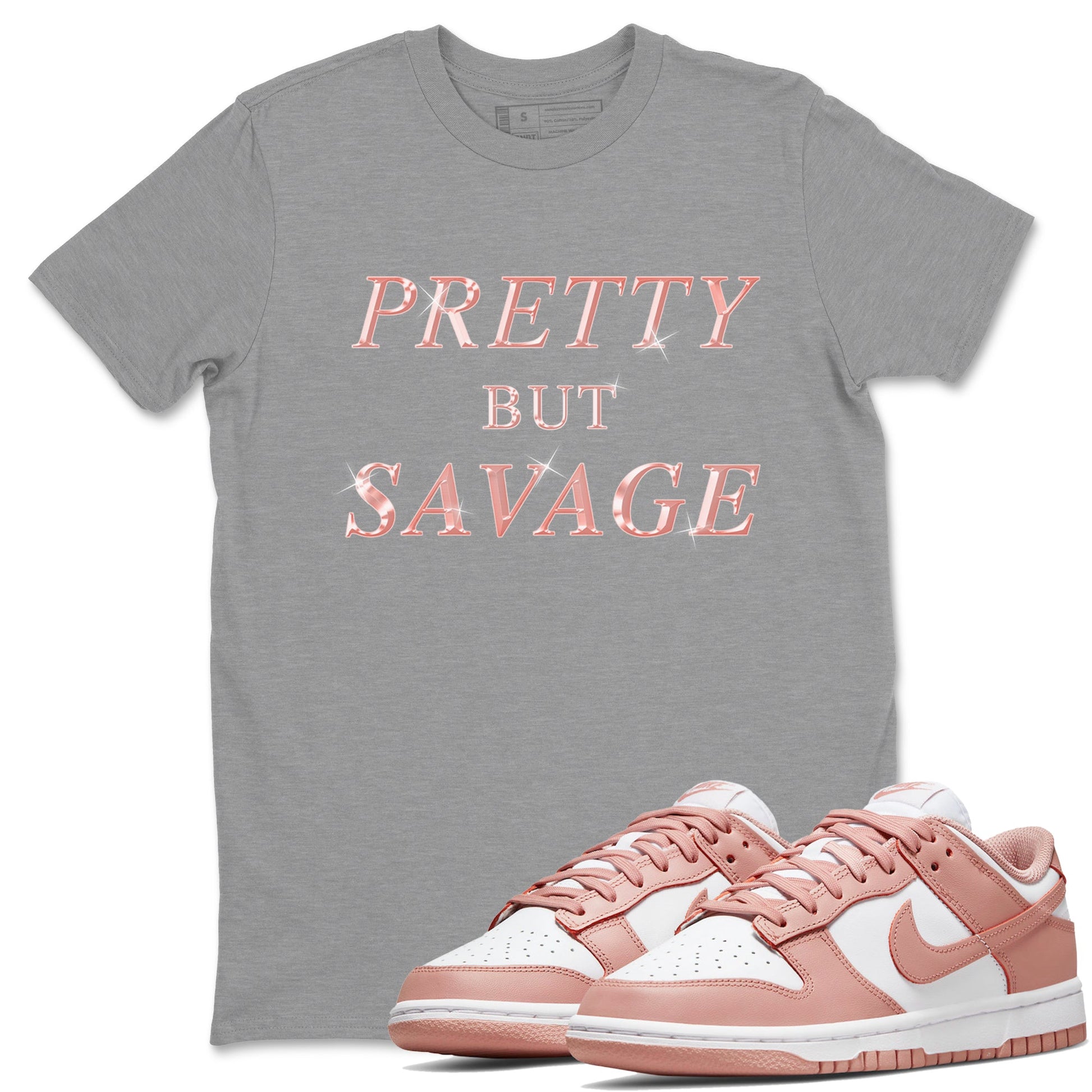Dunk Rose Whisper shirt to match jordans Pretty But Savage sneaker tees Nike Dunk LowRose Whisper SNRT Sneaker Release Tees Unisex Heather Grey 1 T-Shirt