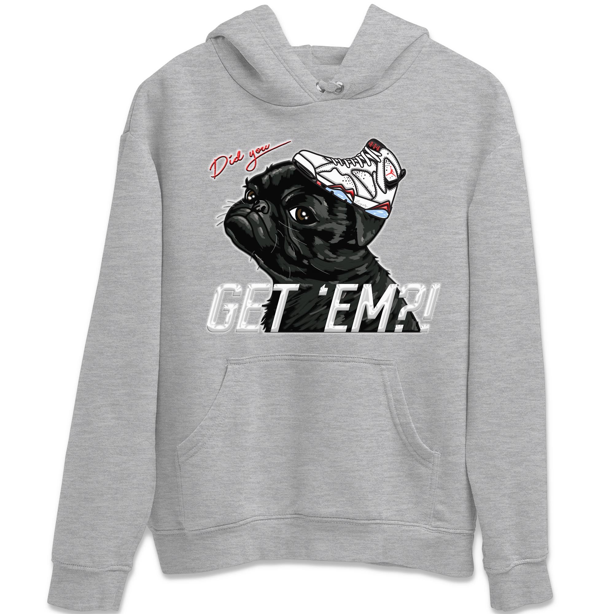 Air Jordan 7 White Infrared shirt to match jordans Pug Get Em sneaker tees White Infrared 7s SNRT Sneaker Release Tees Unisex Heather Grey 2 T-Shirt