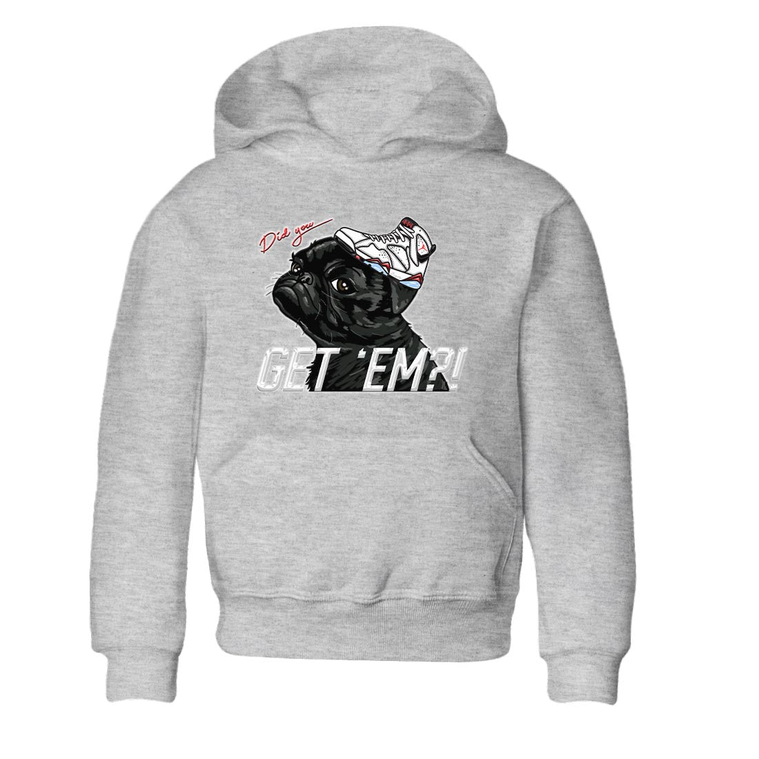 Air Jordan 7 White Infrared shirt to match jordans Pug Get Em sneaker tees White Infrared 7s SNRT Sneaker Release Tees Baby Toddler Heather Grey 2 T-Shirt