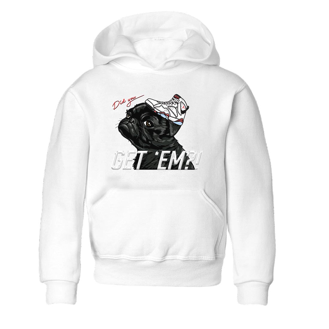 Air Jordan 7 White Infrared shirt to match jordans Pug Get Em sneaker tees White Infrared 7s SNRT Sneaker Release Tees Baby Toddler White 2 T-Shirt