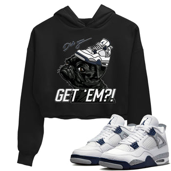Jordan 4 Midnight Navy Sneaker Match Tees Pug Get Em Sneaker Tees Jordan 4 Midnight Navy Sneaker Release Tees Women's Shirts