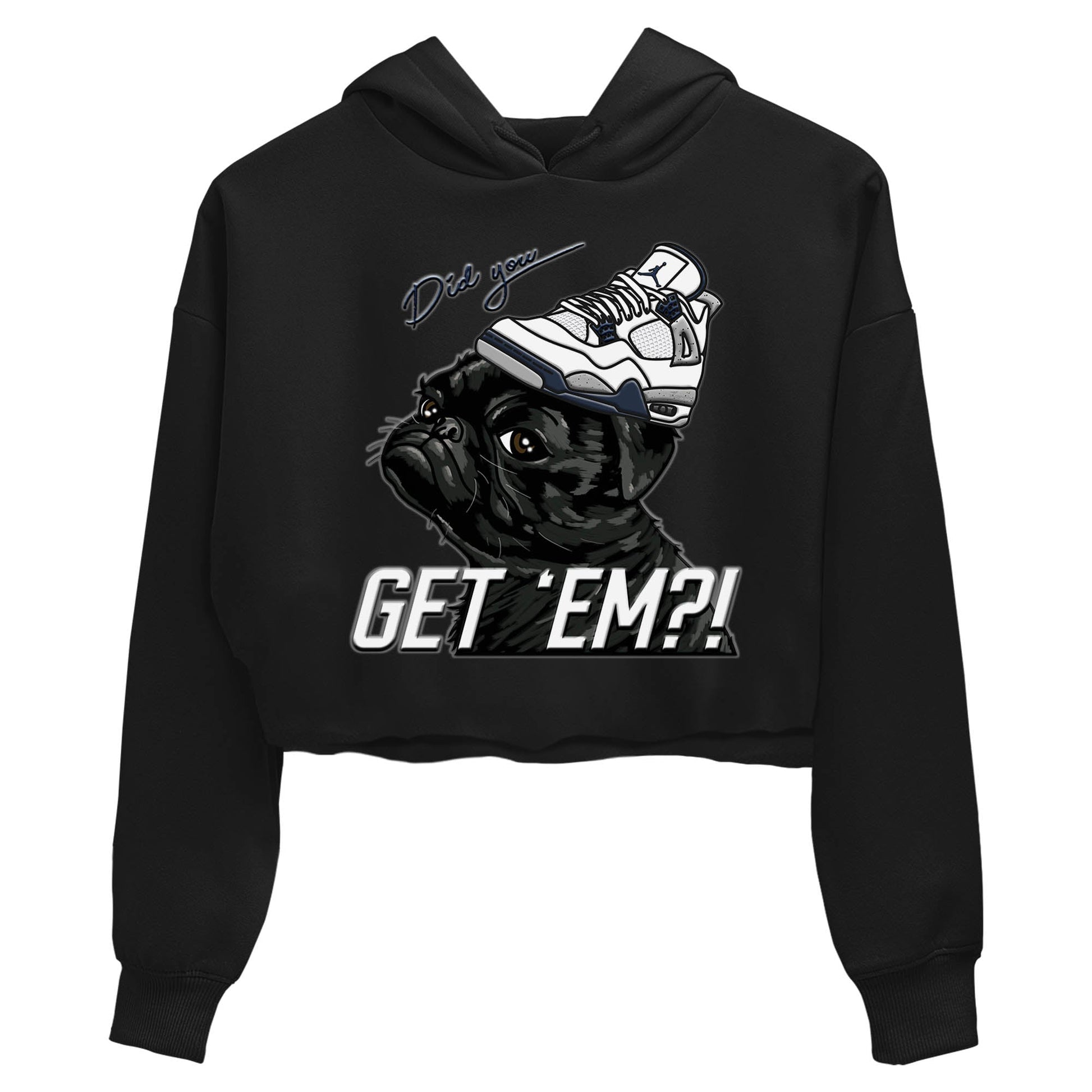 Jordan 4 Midnight Navy Sneaker Match Tees Pug Get Em Sneaker Tees Jordan 4 Midnight Navy Sneaker Release Tees Women's Shirts