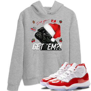 Jordan 11 Cherry Sneaker Match Tees Pug Get Em Sneaker Tees Jordan 11 Cherry Sneaker Release Tees Unisex Shirts