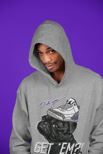 Jordan 3 Dark Iris Sneaker Match Tees Pug Get Em Sneaker Tees Jordan 3 Dark Iris Sneaker Release Tees Unisex Shirts