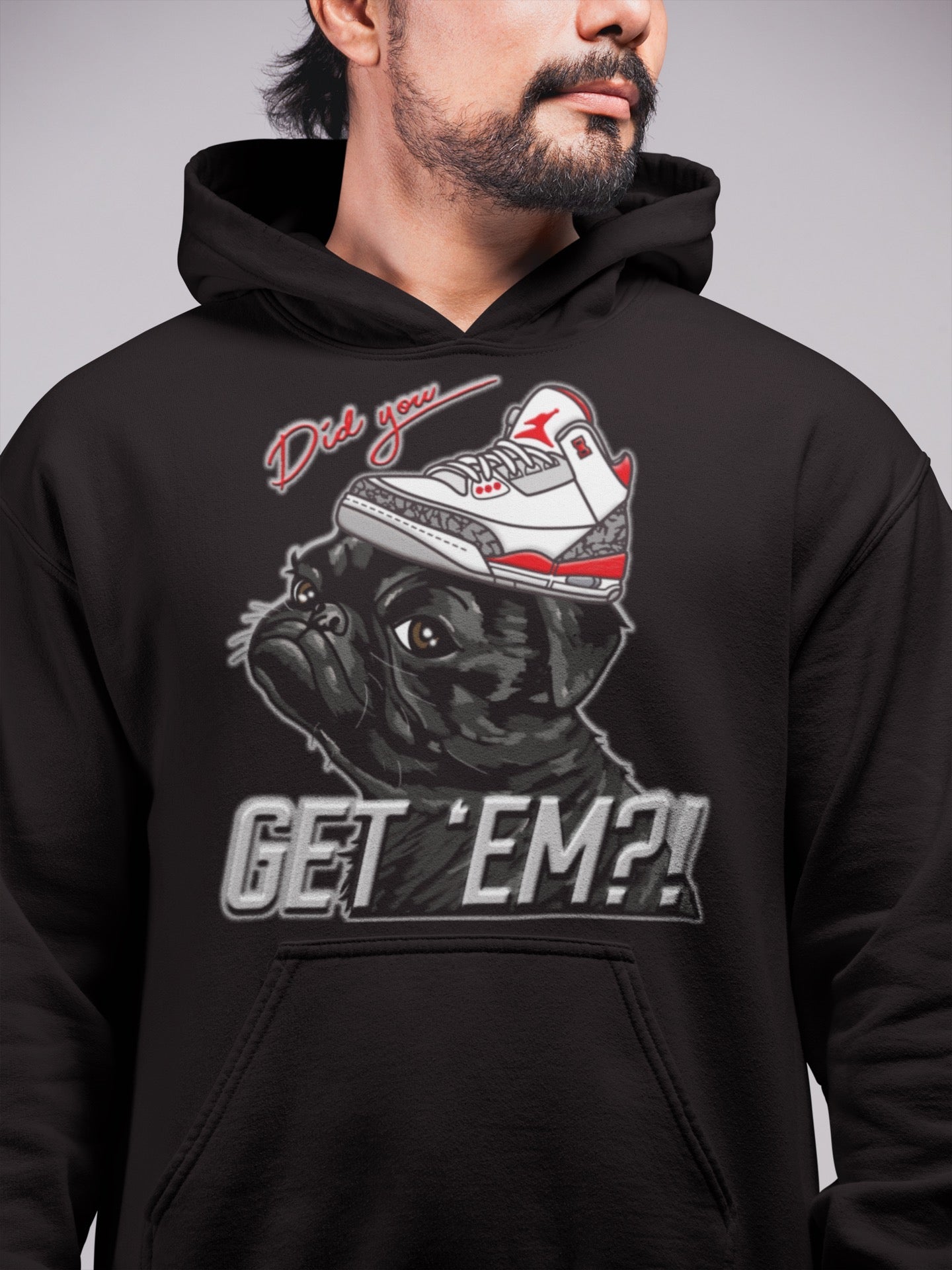 Jordan 3 Fire Red Sneaker Match Tees Pug Get Em Sneaker Tees Jordan 3 Fire Red Sneaker Release Tees Unisex Shirts