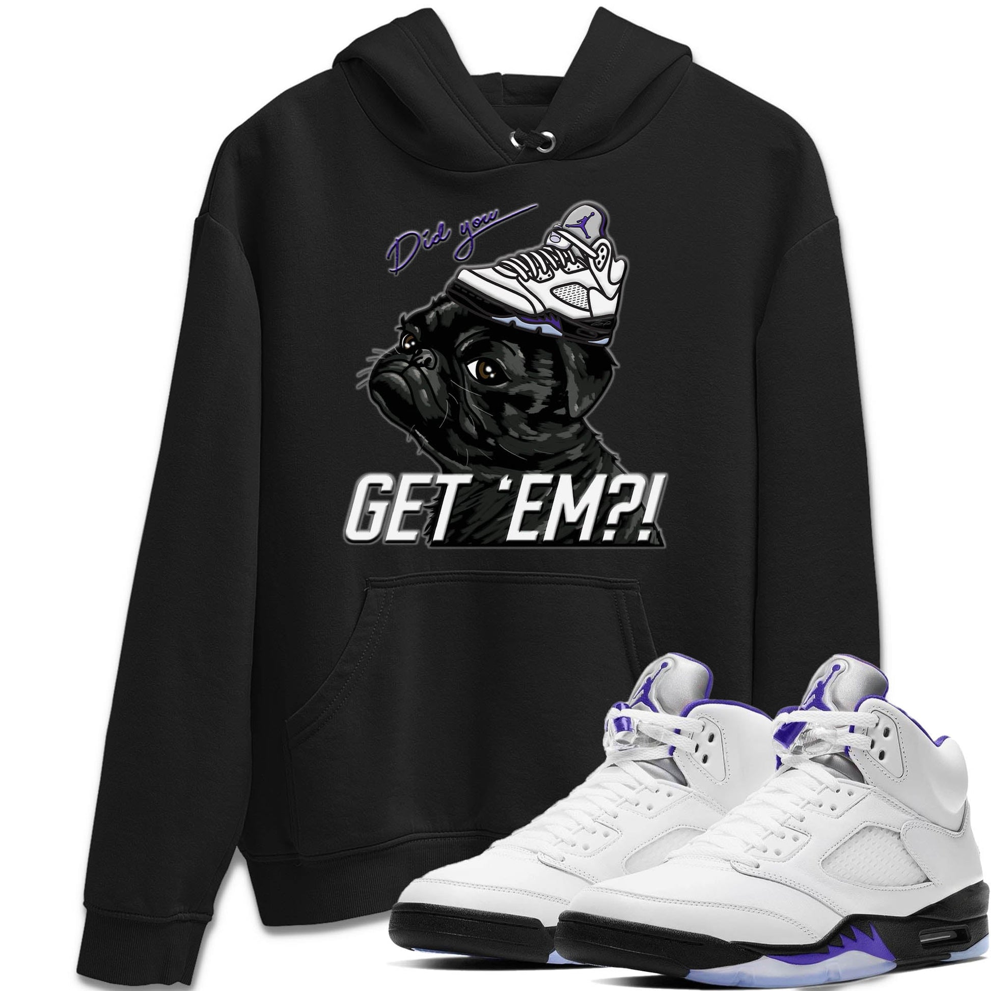 Jordan 5 Concord Sneaker Match Tees Pug Get Em Sneaker Tees Jordan 5 Concord Sneaker Release Tees Unisex Shirts