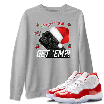 Jordan 11 Cherry Sneaker Match Tees Pug Get Em Sneaker Tees Jordan 11 Cherry Sneaker Release Tees Unisex Shirts