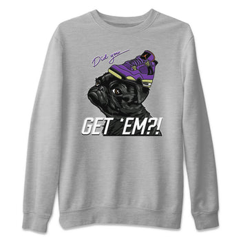 Jordan 4 Canyon Purple Sneaker Match Tees Pug Get Em Sneaker Tees Jordan 4 Canyon Purple Sneaker Release Tees Unisex Shirts
