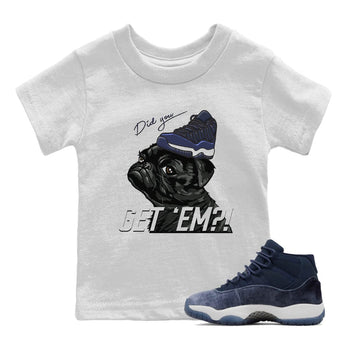 Jordan 11 Midnight Navy Sneaker Match Tees Pug Get Em Sneaker Tees Jordan 11 Midnight Navy Sneaker Release Tees Kids Shirts