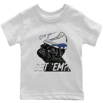 Jordan 13 French Blue Sneaker Match Tees Pug Get Em Sneaker Tees Jordan 13 French Blue Sneaker Release Tees Kids Shirts
